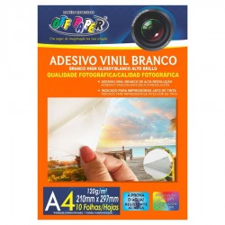 ADESIVO VINIL BRANCO A4 120G 10 FLS