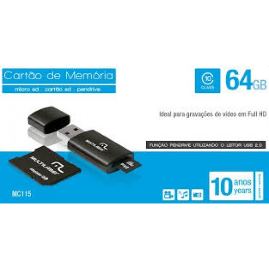 3X1: PENDRIVE + ADAPTADOR SD + MC115 64GB